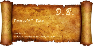 Demkó Bea névjegykártya